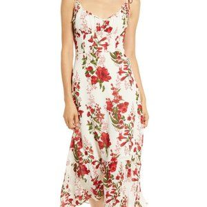 Reformation Embry Georgette Floral Midi Dress